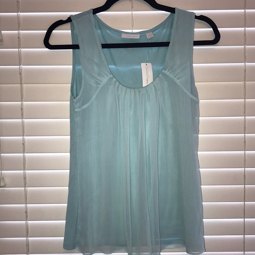 turquoise New York and Company tank top